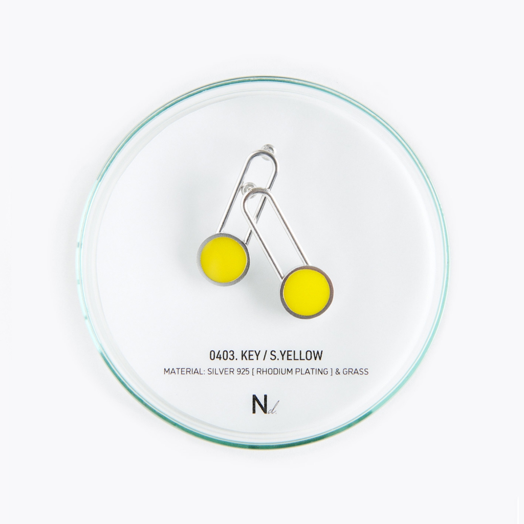 ピアス：KEY/ シルバー・イエロー